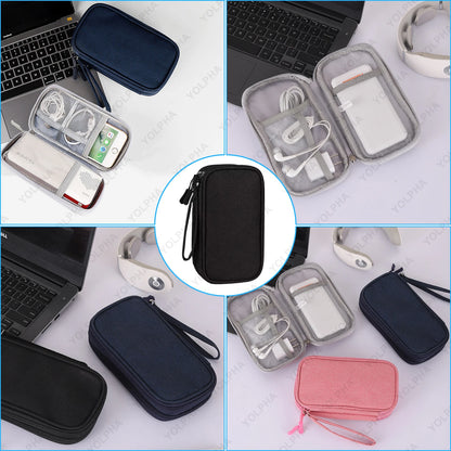 Waterproof Cable Organizer Travel Cord Pouch Electronics Accessories Case Multi Compartment Portable Data Cable Storage Bag