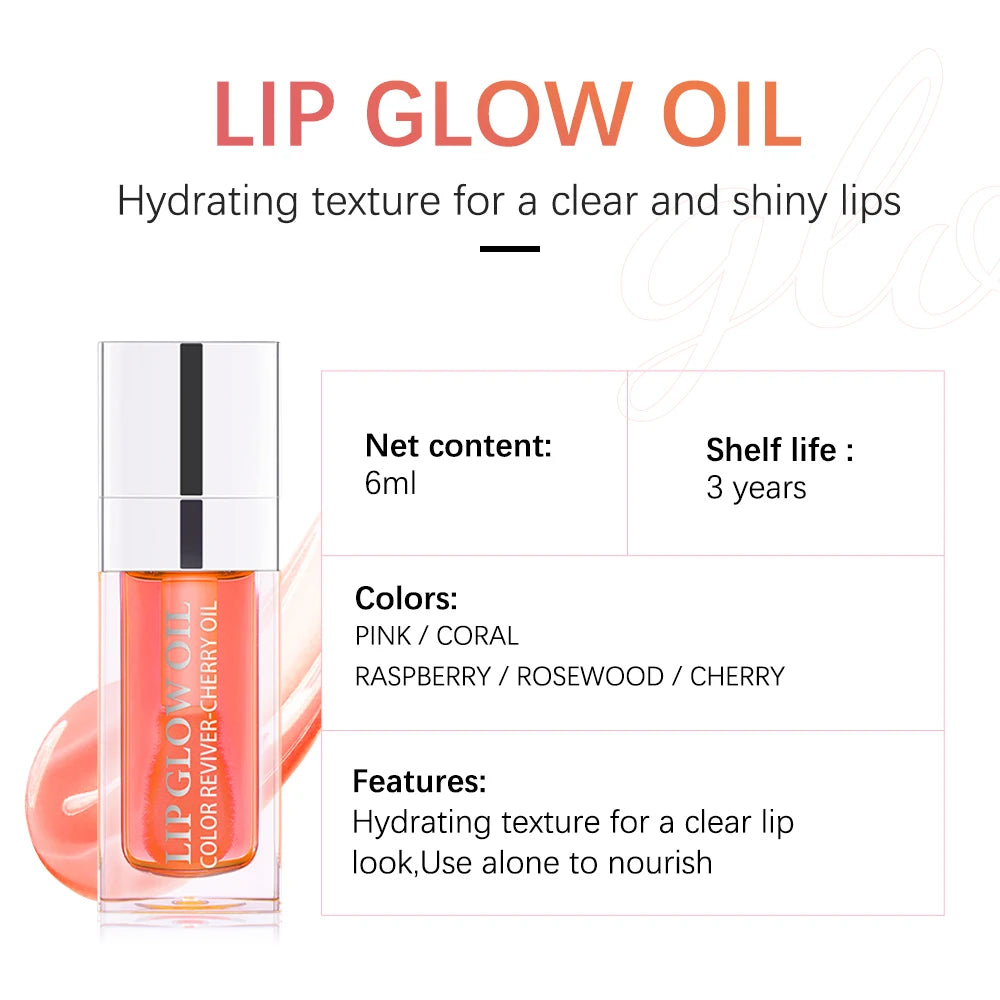 6ml Sexy Lip Oil Hydrating Plumping Lip Coat For Lipstick Lipgloss Tinted Lip Plumper Serum Bb Lips Glow Oil Treatment