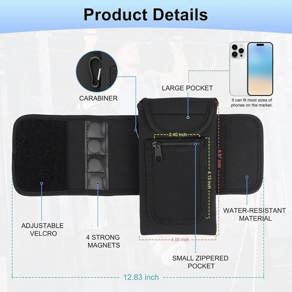 Universal Water Bottle Sleeve Reusable Waterproof Elastic Magnetic Gym Bag Gym Accessories Water Bottle Pockets