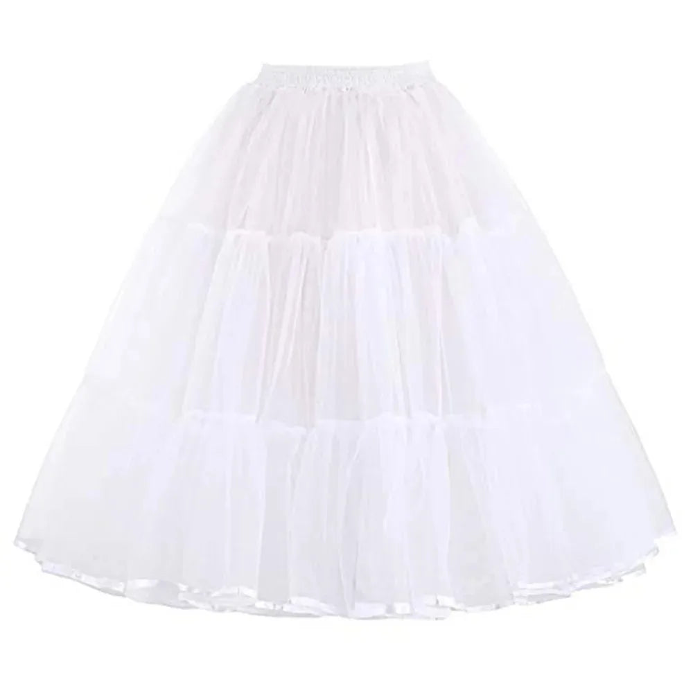 Women Long Tutu Skirt Tulle Crinoline Vintage Petticoat Wedding Dress Underskirt Rockabilly Tutu Fluffy Adult Organza Petticoats