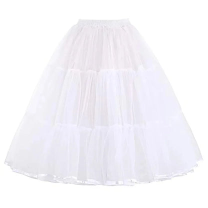Women Long Tutu Skirt Tulle Crinoline Vintage Petticoat Wedding Dress Underskirt Rockabilly Tutu Fluffy Adult Organza Petticoats