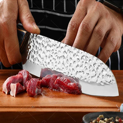 WXCOO Forged Chef's Slicing Knives Stainless Steel Kitchen Knives Sander Knife Wood Handle Boning Knife Fruit Paring BBQ Tool