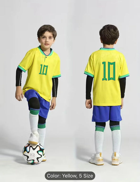 Children's sports suit boy girl Portuguese Fans shirt Training wear games rugby Football Shirt  Men Kids Child Sets Kit uniform
