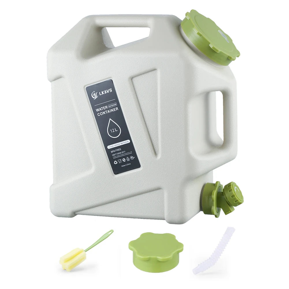 10/12L Portable Camping Water Jug BPA Free Water Tank with 2 Collapsible Water Bag for Camping Car Outdoor Hiking Picnic Fishing