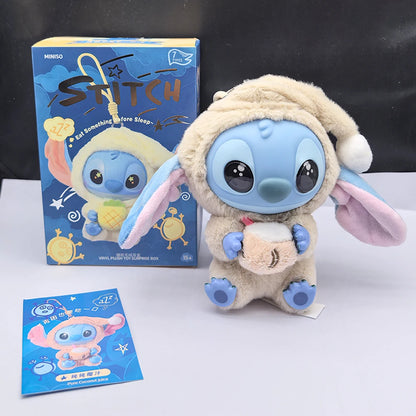 Stitch Eat Something Before Sleep Series Blind Box Plush Vinyl Toys Cute Doll Replica Mystery Box Bag Pendant Decor Gift