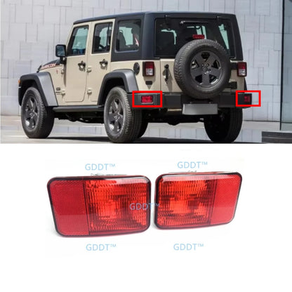 1 Piece Rear Bumper Fog Light for Wrangler 2007-2018 Lamp Housing Replacement Without Bulb 55078104AC 55078105AC Warning Lights