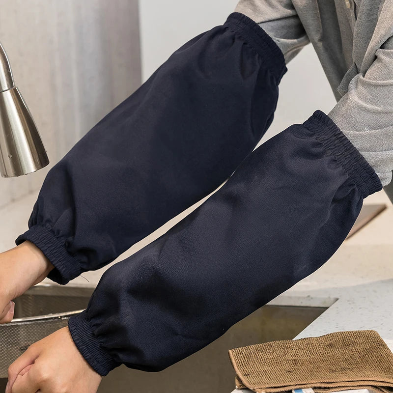 Waterproof Canvas Oversleeve Customized Logo Armbands for Work Solid Color Handcuffs Kitchen Washing Cleaning Sleeve Cover