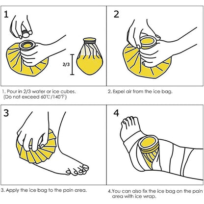 Reusable Various Sizes Medicla Ice Pack for Knee Head Leg Breathable Material Cooler Bag Pain Relief Injury Care Cold Therapy