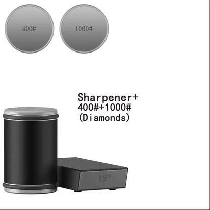 Rolling Knife Sharpener Kit Magnetic Knife Holder Diamond Sharpening Whetstone with 15 & 20 Degrees Angle Roller Kitchen Tools