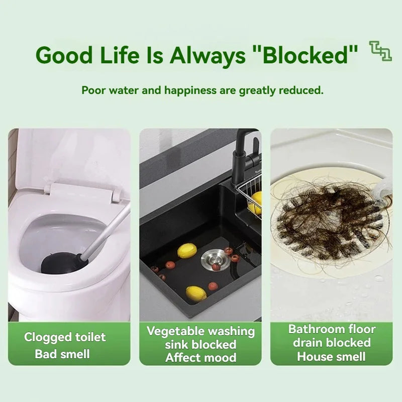 1/3/6 Bag Pipeline Clearing Powder Fast-Acting Formula Powerful Clog Removal For Home Bathroom Kitchen Use