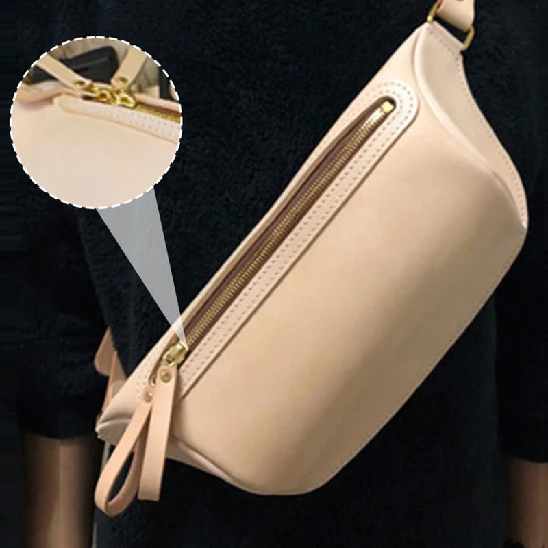 YOMDID 9PCS Handmade Leather Chest Bag Crossbody Backpack Making Sewing Pattern Kraft Template DIY Purse Making Kraft Stencil