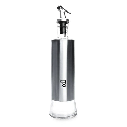 Stainless Steel Oil Bottle No-drip Bottles Soy Cruet Sauce Vinegar Condiment Dispenser Sturdy Seasoning Jars Kitchen Accessories