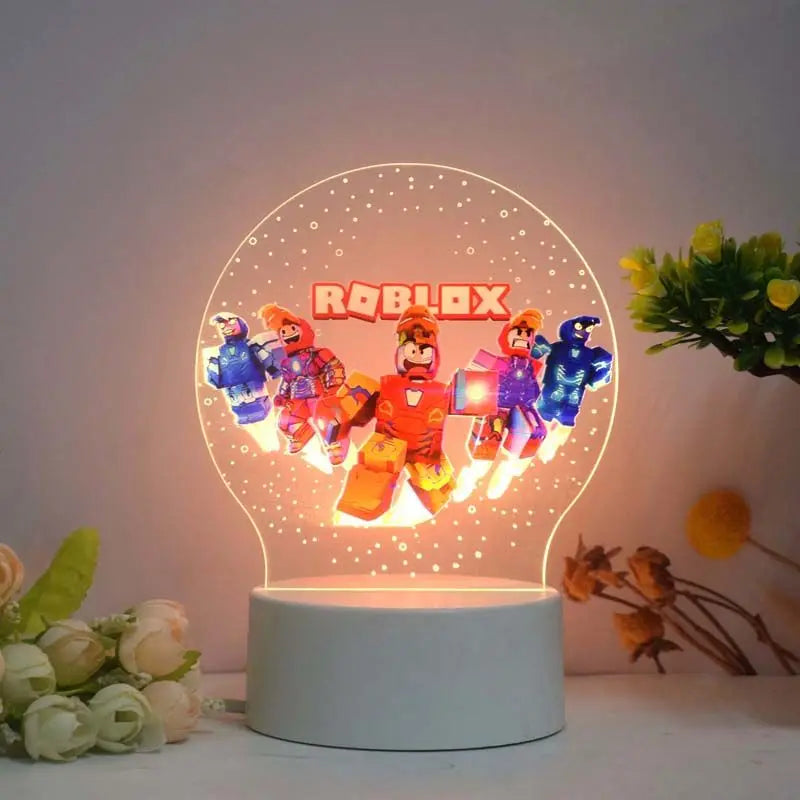 Game Roblox Creative Peripheral Cartoon Night Light Home Decoration Bedside Lamp Convenient Usb Desktop Ornament Birthday Gifts
