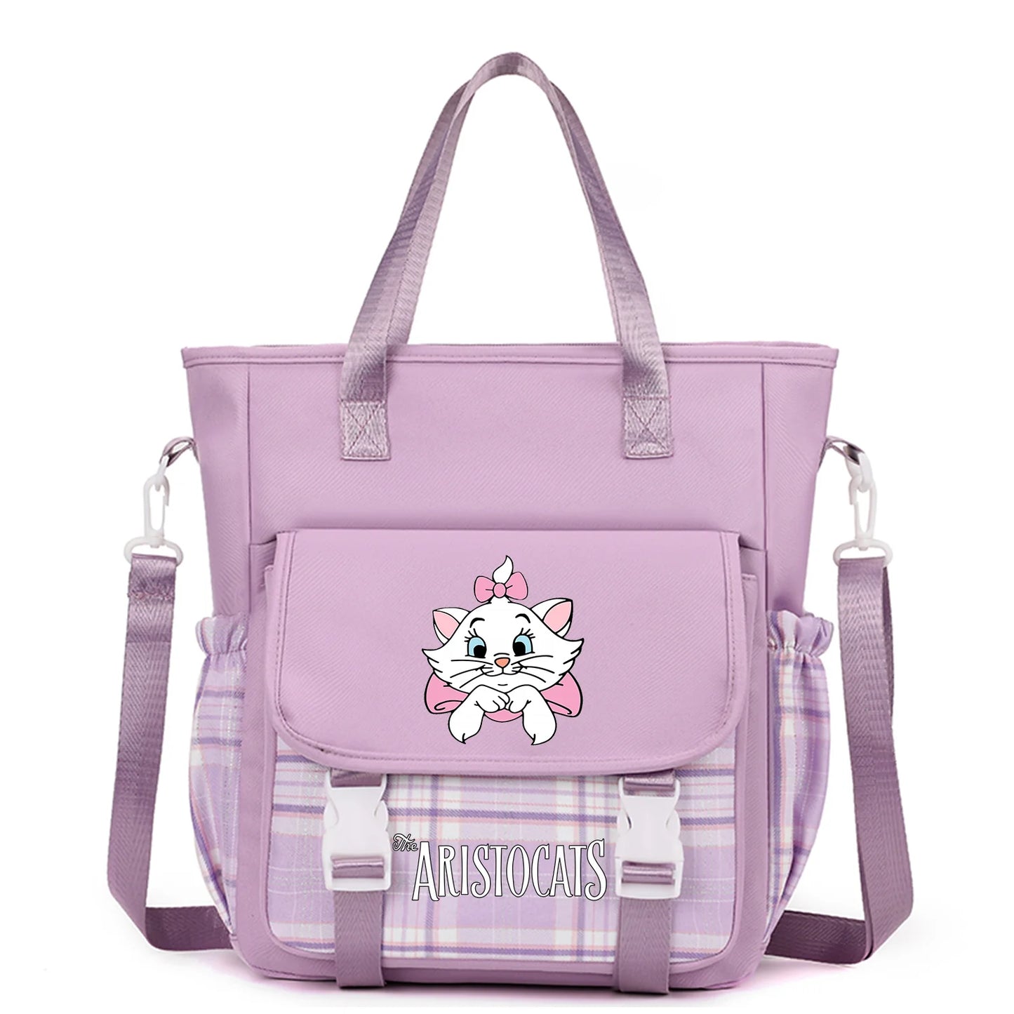The Aristocats Marie Cat Handbag Shoulder Bag Messenger Bag Carrying Bag for Teenager Girls Boys Schoolbag Travel Shoulder Bag