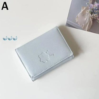 Women Short Bear Small Wallets Student Triple Fold Card Holder Girl ID Bag Card Holder Coin Purse Ladies Wallets Cartoon Bag