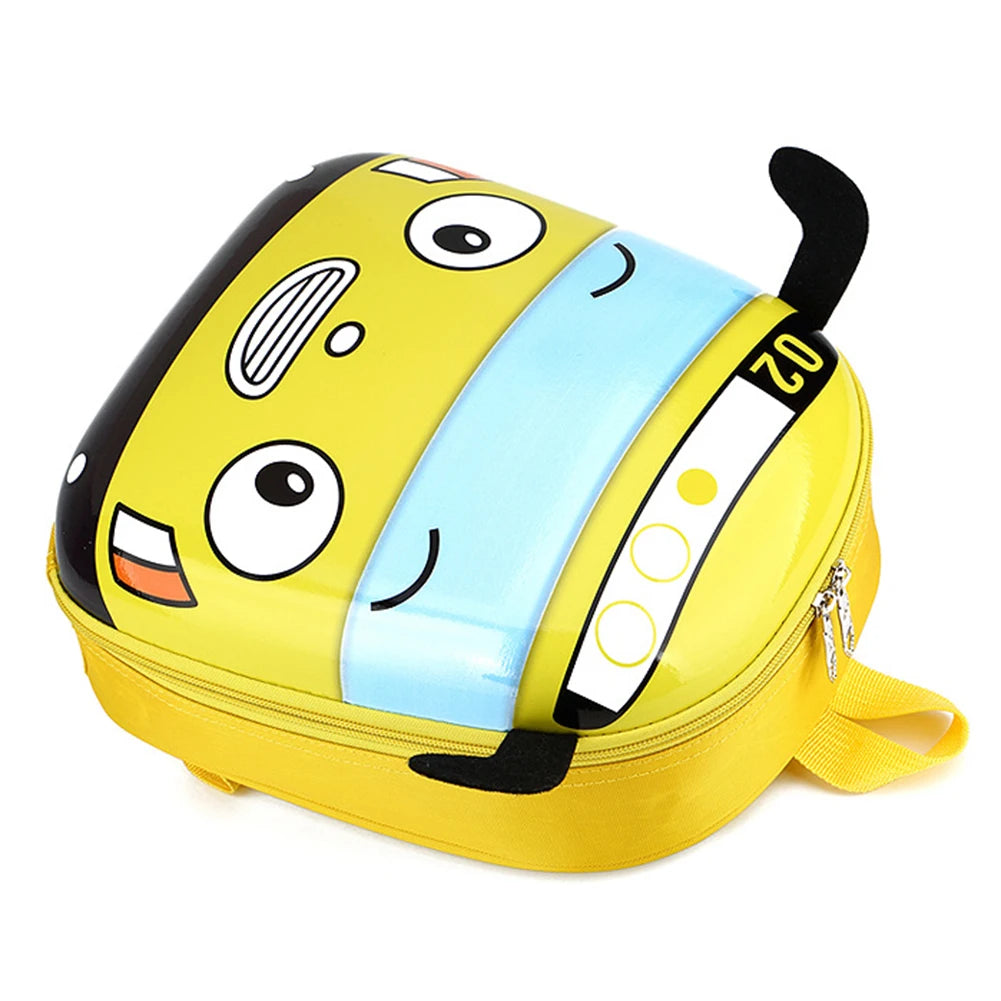 3D Cartoon Bus Toddler Backpack Small Kindergarten Children School Bag School Bookbag for Boys Girls Go for An Outing
