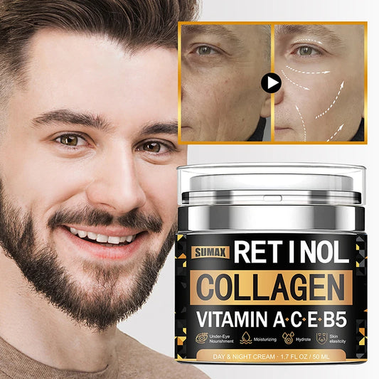Retinol Collagen Face Cream Skincare Smooth Wrinkles  Moisturizing Brightening Hydrating Firming Facial Face Men Women Cosmetics