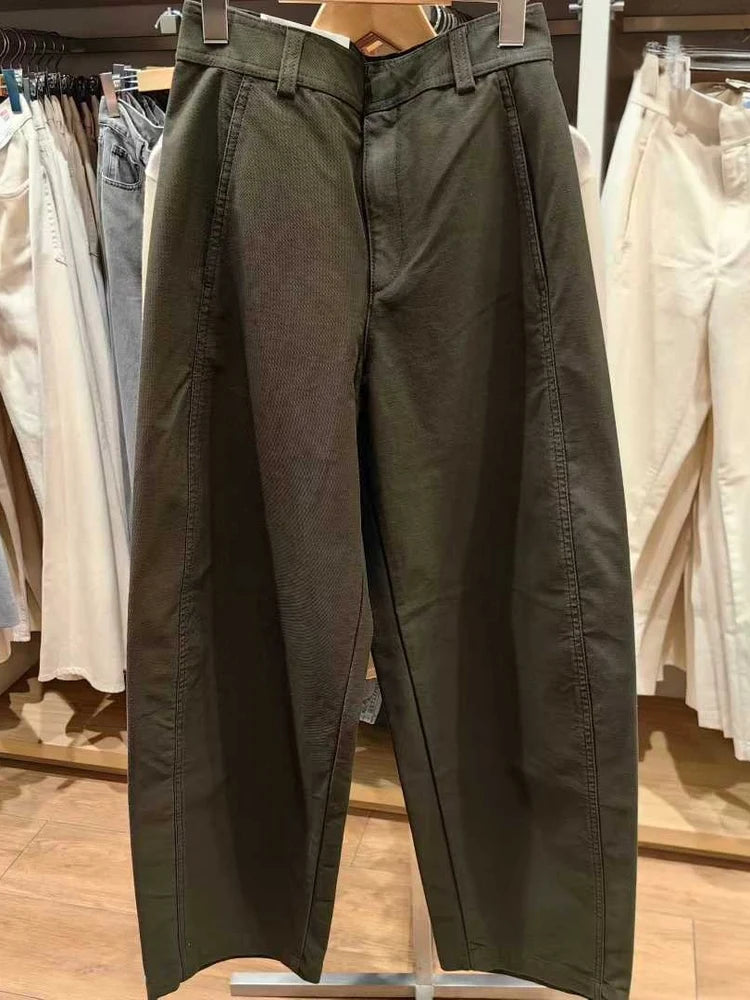 Women's Knitted Wide Leg Pants Casual Trousers Autumn Winter New Sle High Waist Zipper Cotton Loose Fit Comfortable Casual ...