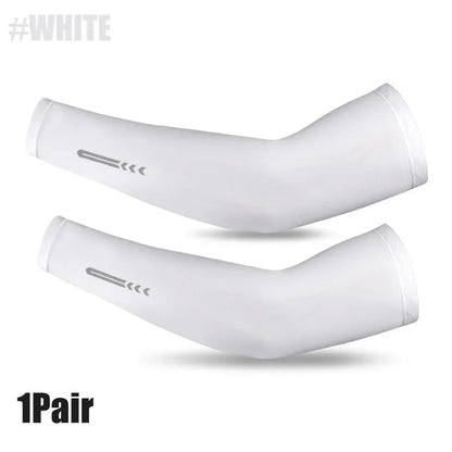 1Pair UV Sun Protection Cooling Arm Sleeves for Men & Women - UPF 50 Sports Compression Cooling Athletic Sports Sleeve for Golf