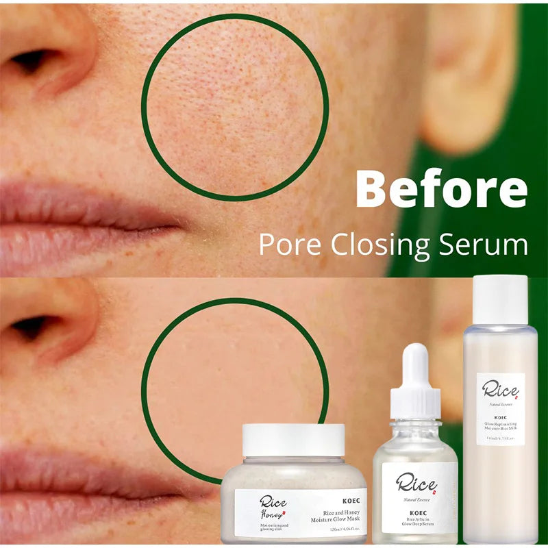Rice Extract Deep Moisturizing Koec Rice Honey Facial Care Set Face Cream Serum Toner Facial Smear Mask Whiten Eye Cream Product