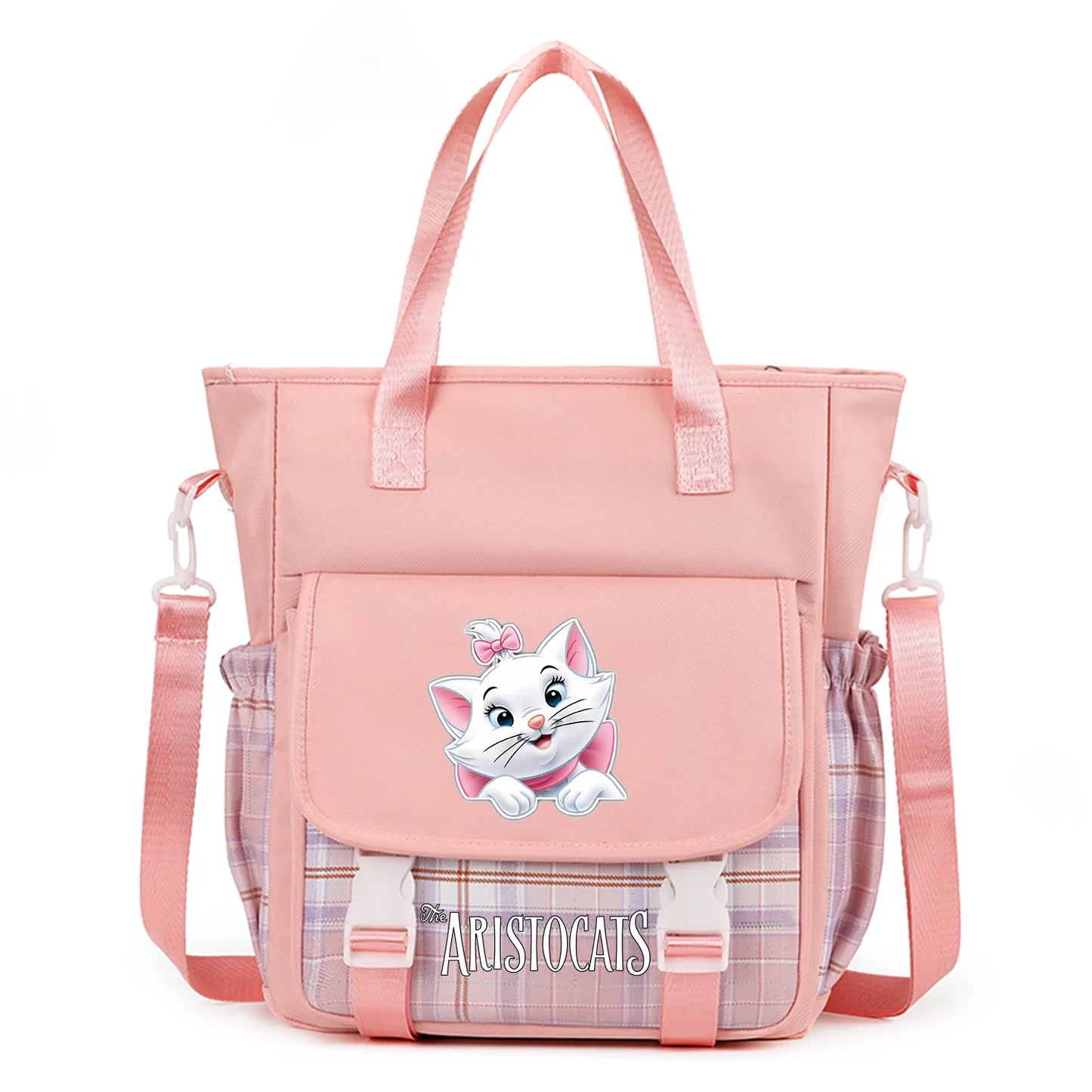 The Aristocats Marie Cat Handbag Shoulder Bag Messenger Bag Carrying Bag for Teenager Girls Boys Schoolbag Travel Shoulder Bag