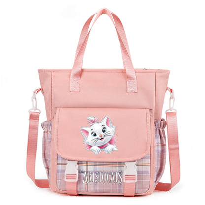 The Aristocats Marie Cat Handbag Shoulder Bag Messenger Bag Carrying Bag for Teenager Girls Boys Schoolbag Travel Shoulder Bag