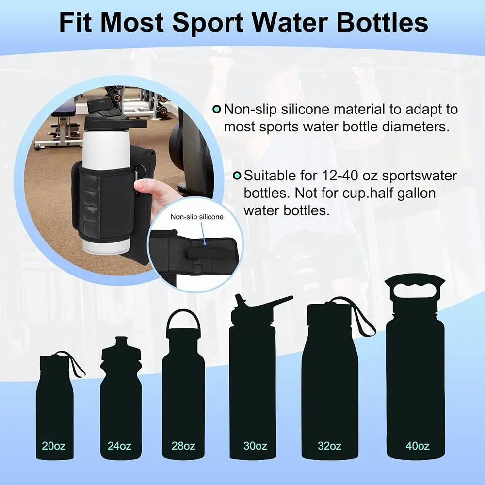 Universal Water Bottle Sleeve Reusable Waterproof Elastic Magnetic Gym Bag Gym Accessories Water Bottle Pockets