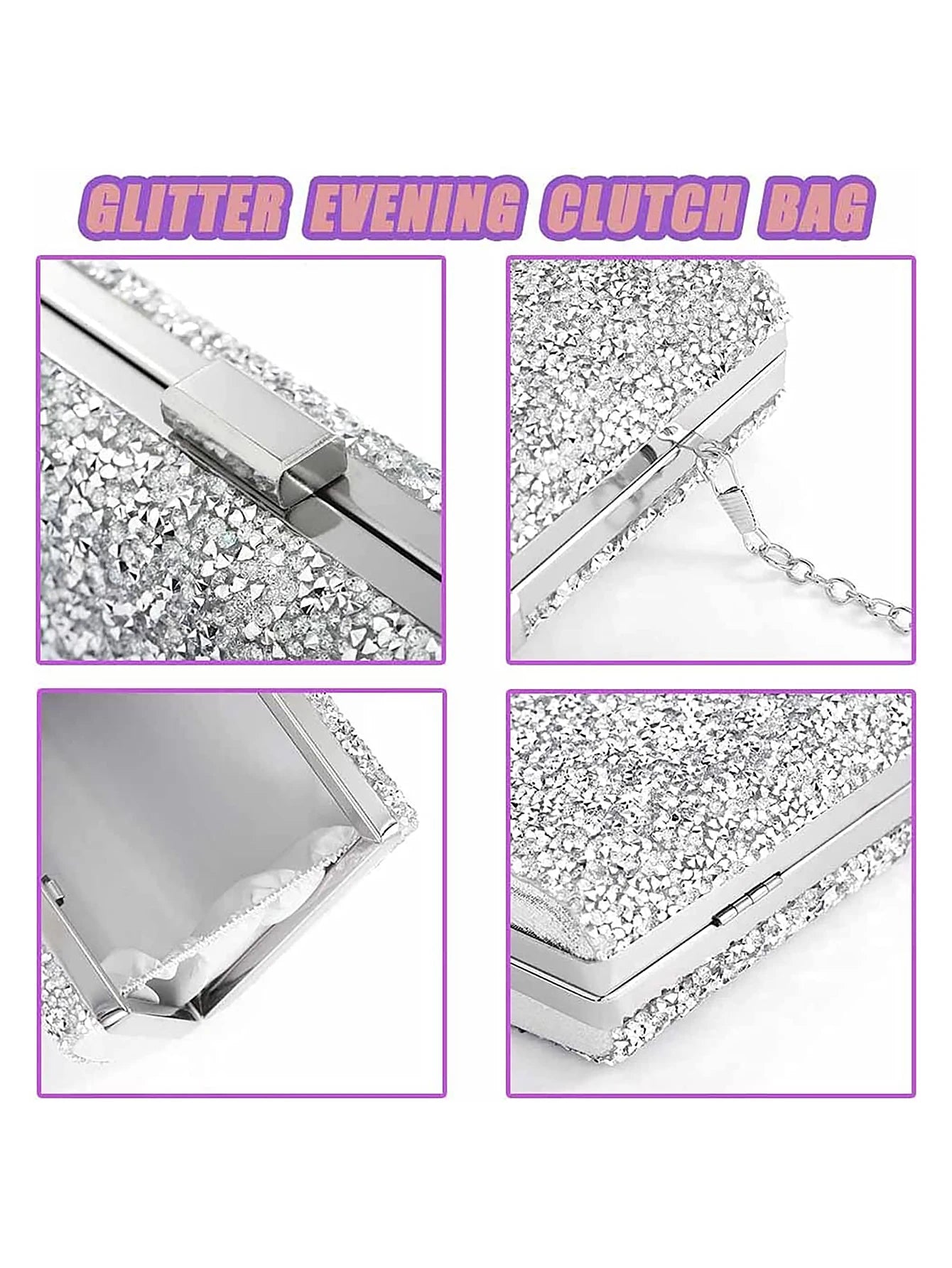 Sparkling, Elegant, Exquisite Dinner Party Handbag Water Diamond Handbag Crossbody Bag, Women's Wedding Party Bag Dinner Bag