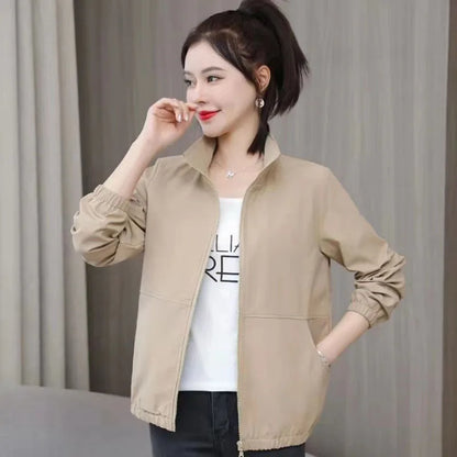 Summer Jacket Women Sun Protection Clothing 2024 New Fashion Casual Zipper Thin Casual Loose Casual Loose Windbreaker Coat