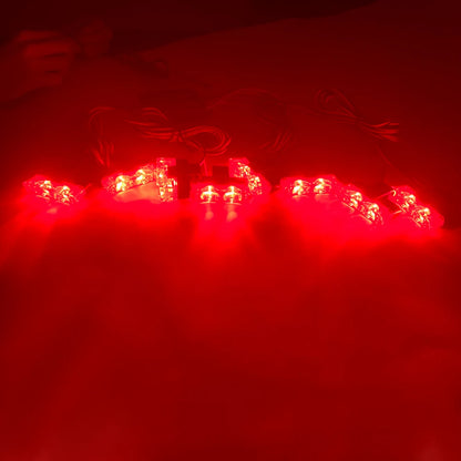 1 Tow 8 LED Police Lights For Car 12V Wireless Remote Flashing Emergency Warning Lamp 2LED Truck Trailer Strobe Grilles Light