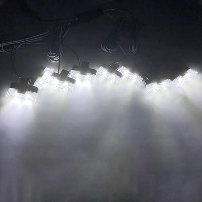 1 Tow 8 LED Police Lights For Car 12V Wireless Remote Flashing Emergency Warning Lamp 2LED Truck Trailer Strobe Grilles Light