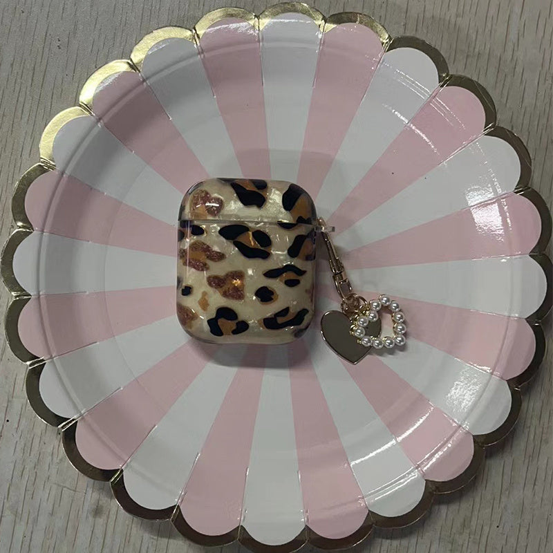 [كم مثالي لسماعات الأذن بطبعة جلد النمر] كم أنيق لسماعات الأذن بطبعة جلد النمر مع سلسلة تعليق - مثالي لسماعات Airpod1/2!