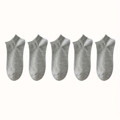 Women'S Classic Invisible Socks, Solid Color, Polyester 94% Spandex 6%, Knit Fabric, 200g/m², Hand Wash, for Women