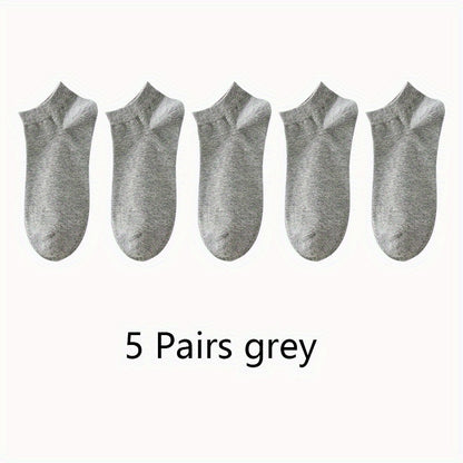 Women'S Classic Invisible Socks, Solid Color, Polyester 94% Spandex 6%, Knit Fabric, 200g/m², Hand Wash, for Women