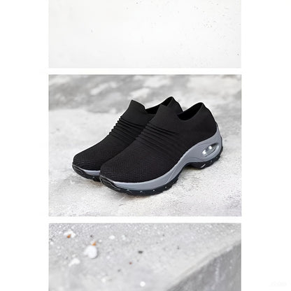 Women's Air Cushion Sole Chunky Sneakers, Lightweight Mesh Low Top Running Shoes, Women's Footwear