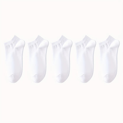 Women'S Classic Invisible Socks, Solid Color, Polyester 94% Spandex 6%, Knit Fabric, 200g/m², Hand Wash, for Women