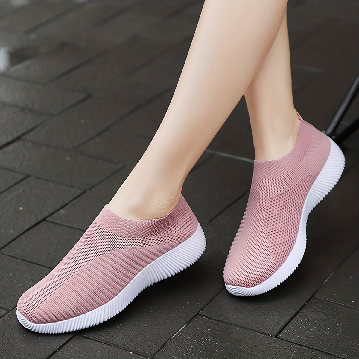 [Slipon Footwear] Women's Lightweight Slip-On Sneakers, Breathable Fabric Upper, EVA Sole, Comfort Insole, Solid Color, Low Top Design for Summer Casual Sports Shoes